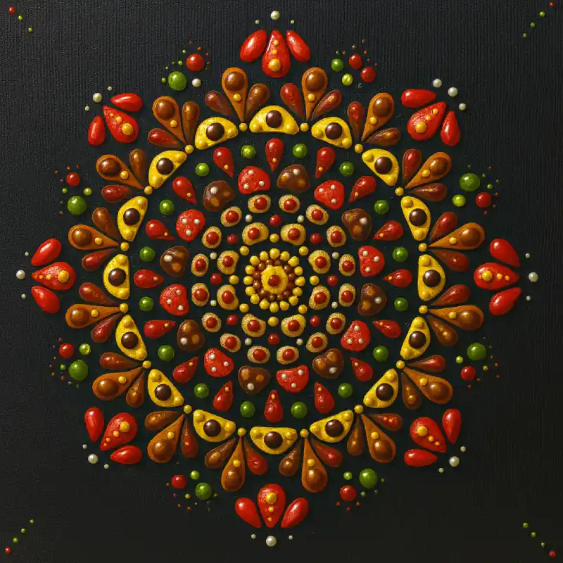 Orange mandala. Dot painting. Dot painting workshop. Heritage craft. Pellars and Crafters. Craft workshops.